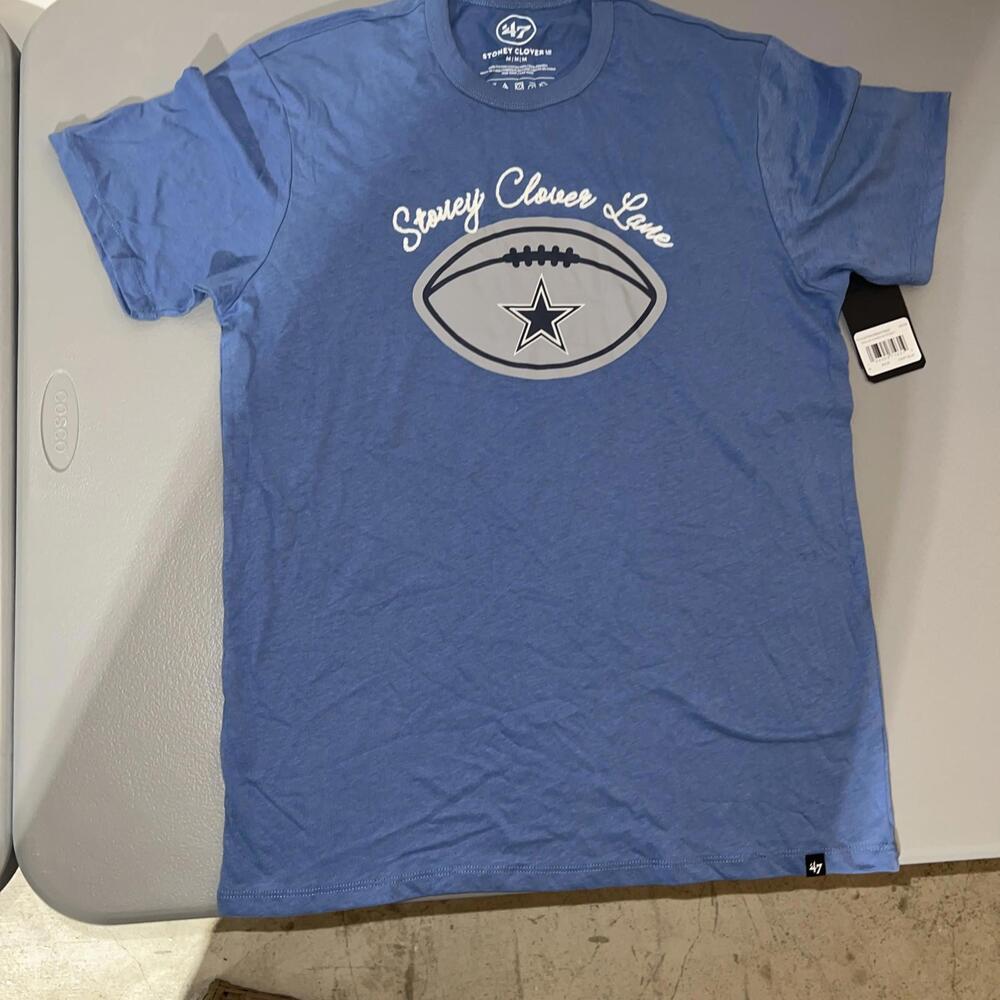 Men’s 47 x Stoney Clover Lane Dallas Cowboys Franklin Cadet Blue Shirt Sz Med